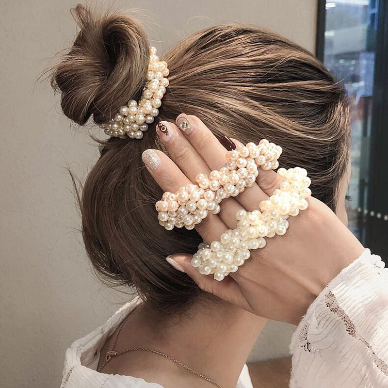 Pearl Accent Hair Ties
